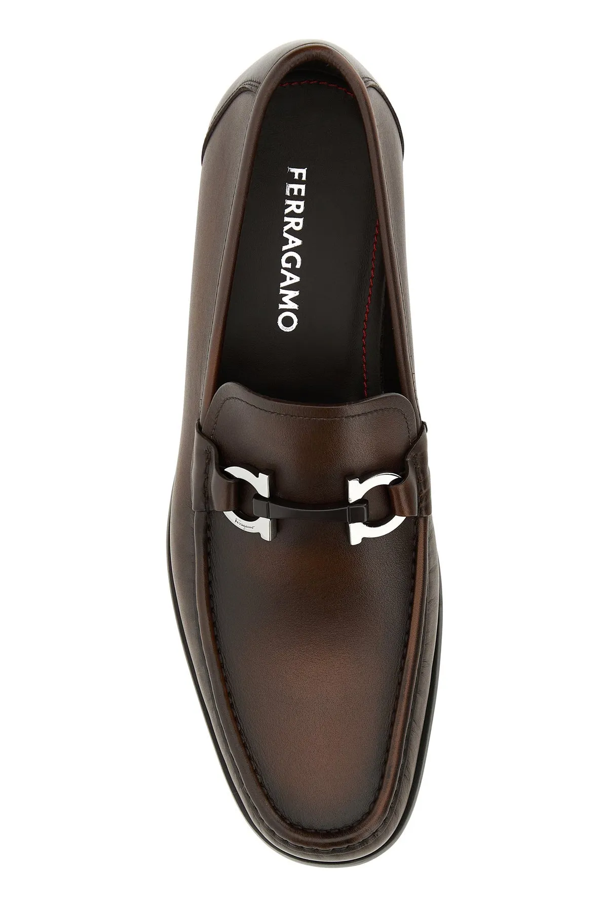 029457 7787872E MIDHICTMOR BROWN FERRAGAMO MEN SHOES