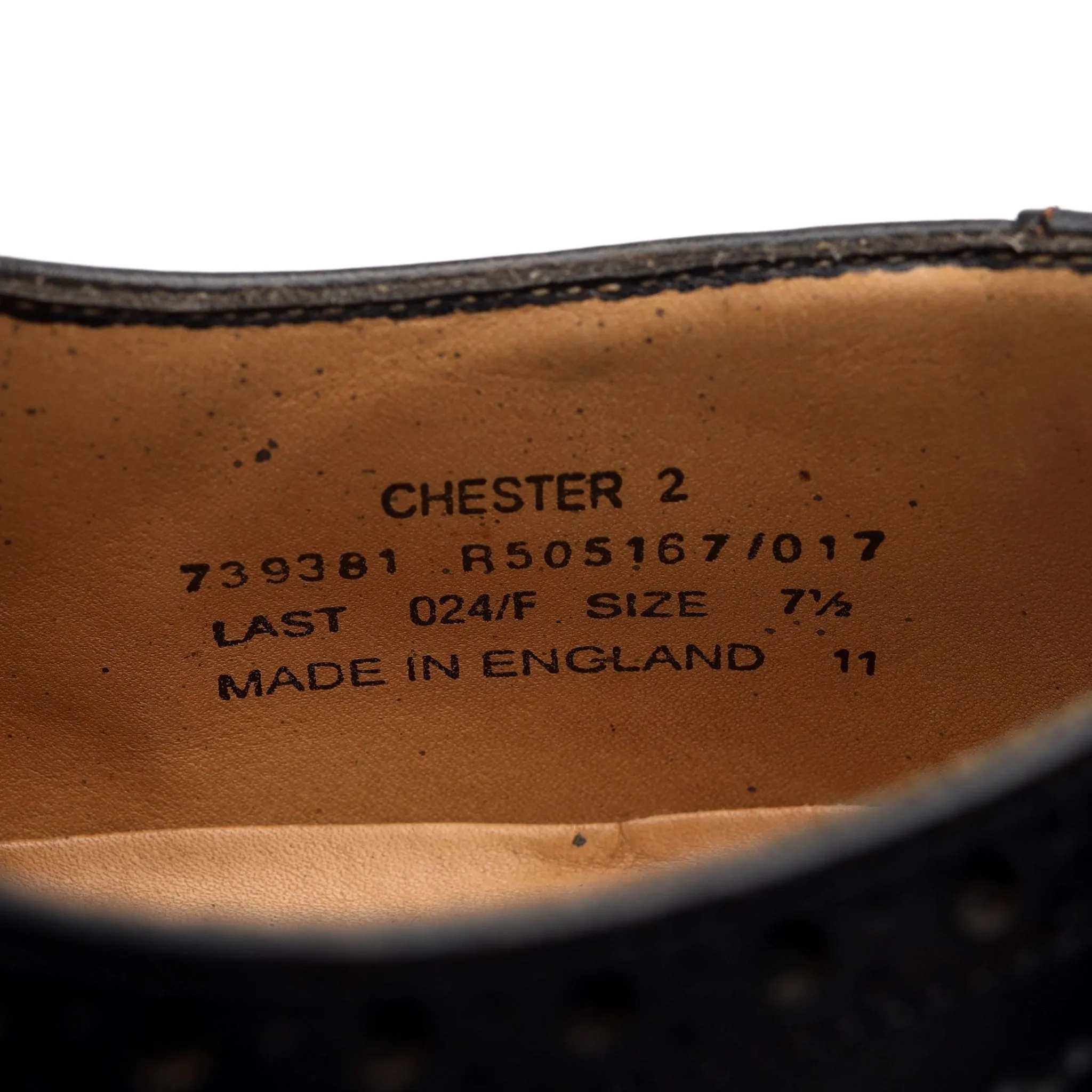 1880 'Chester 2' Black Leather Derby Brogues UK 7.5 F