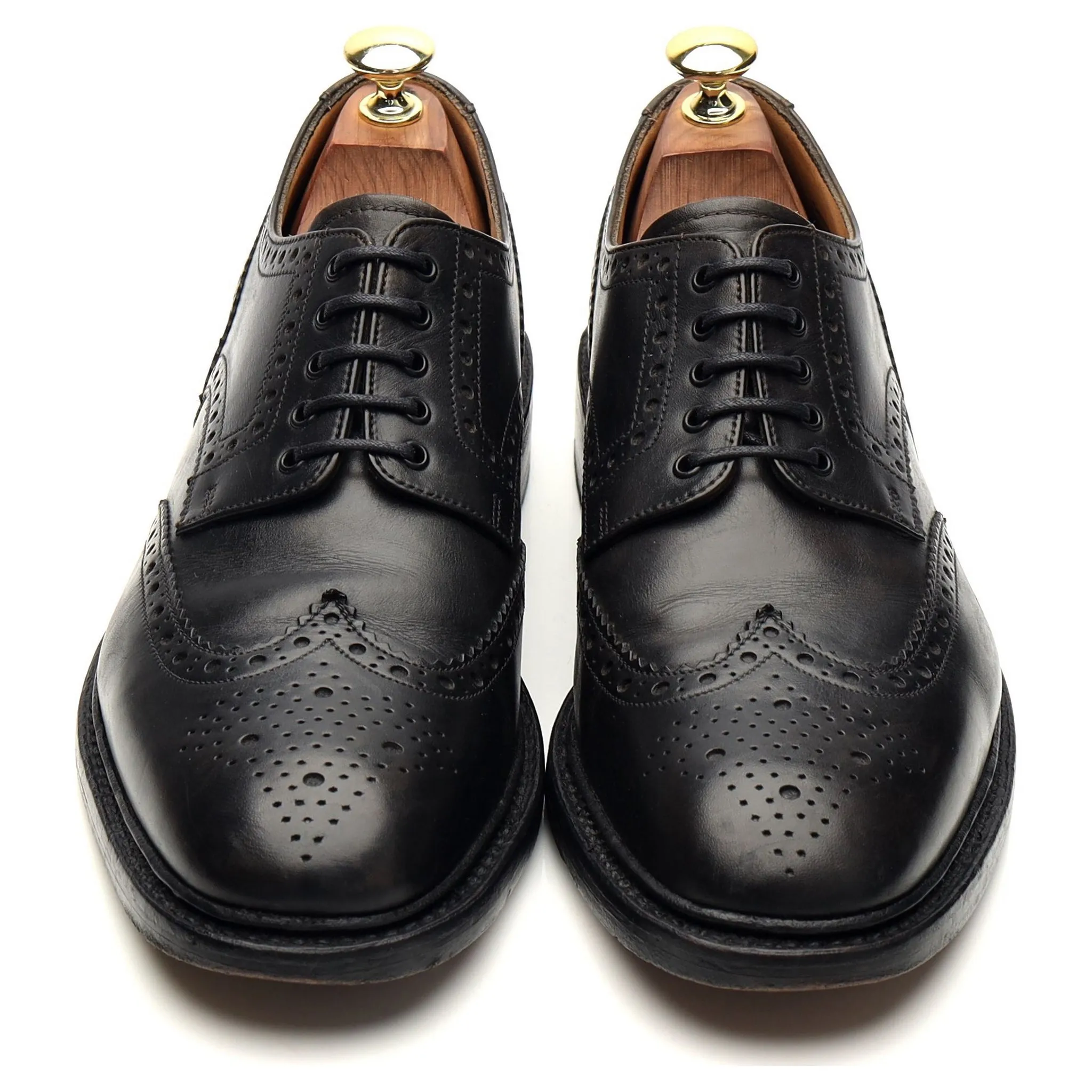 1880 'Chester 2' Black Leather Derby Brogues UK 7.5 F
