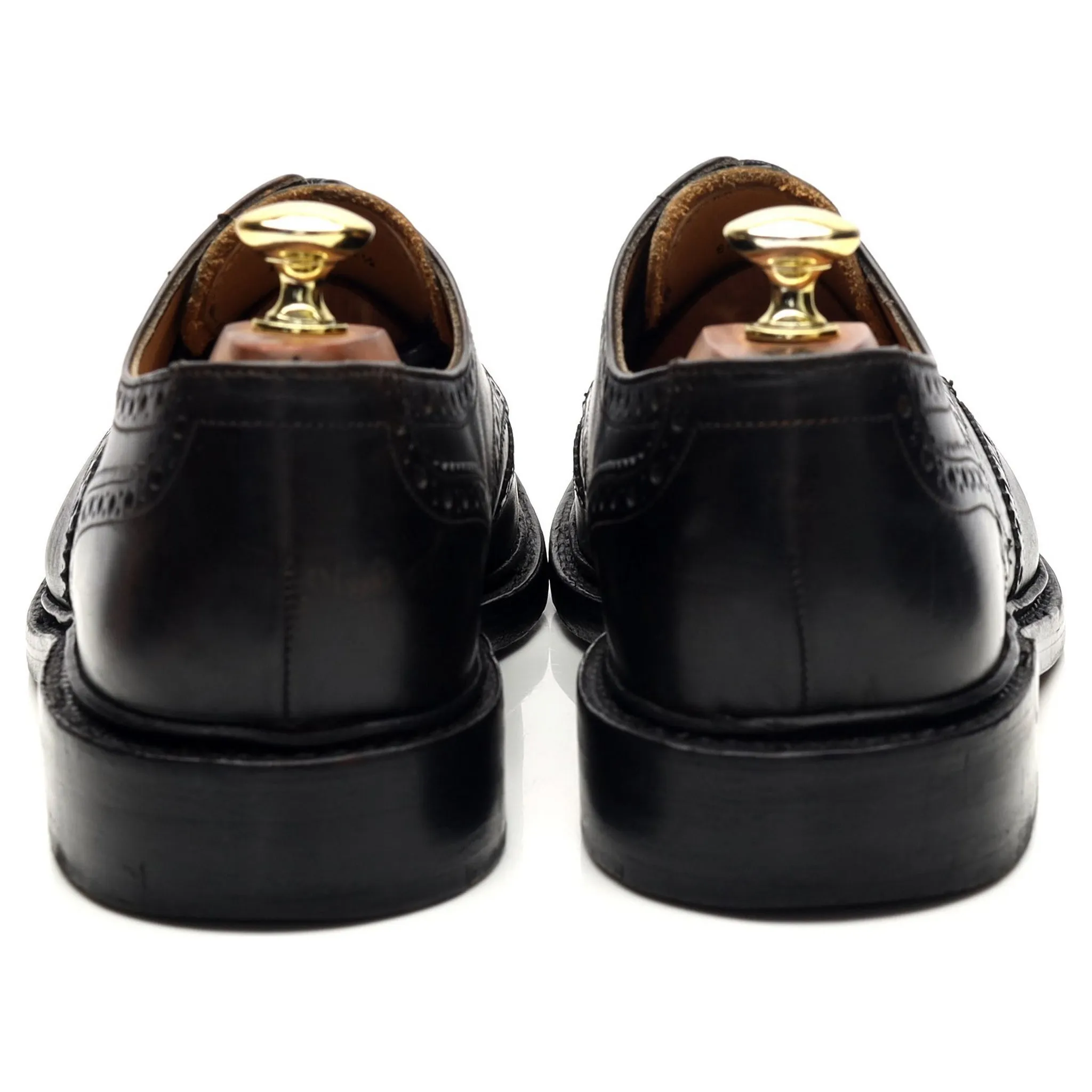 1880 'Chester 2' Black Leather Derby Brogues UK 7.5 F