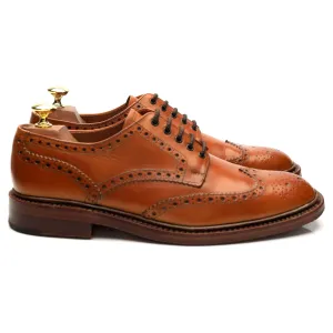 1880 'Chester' Tan Brown Leather Derby Brogues UK 7.5 F