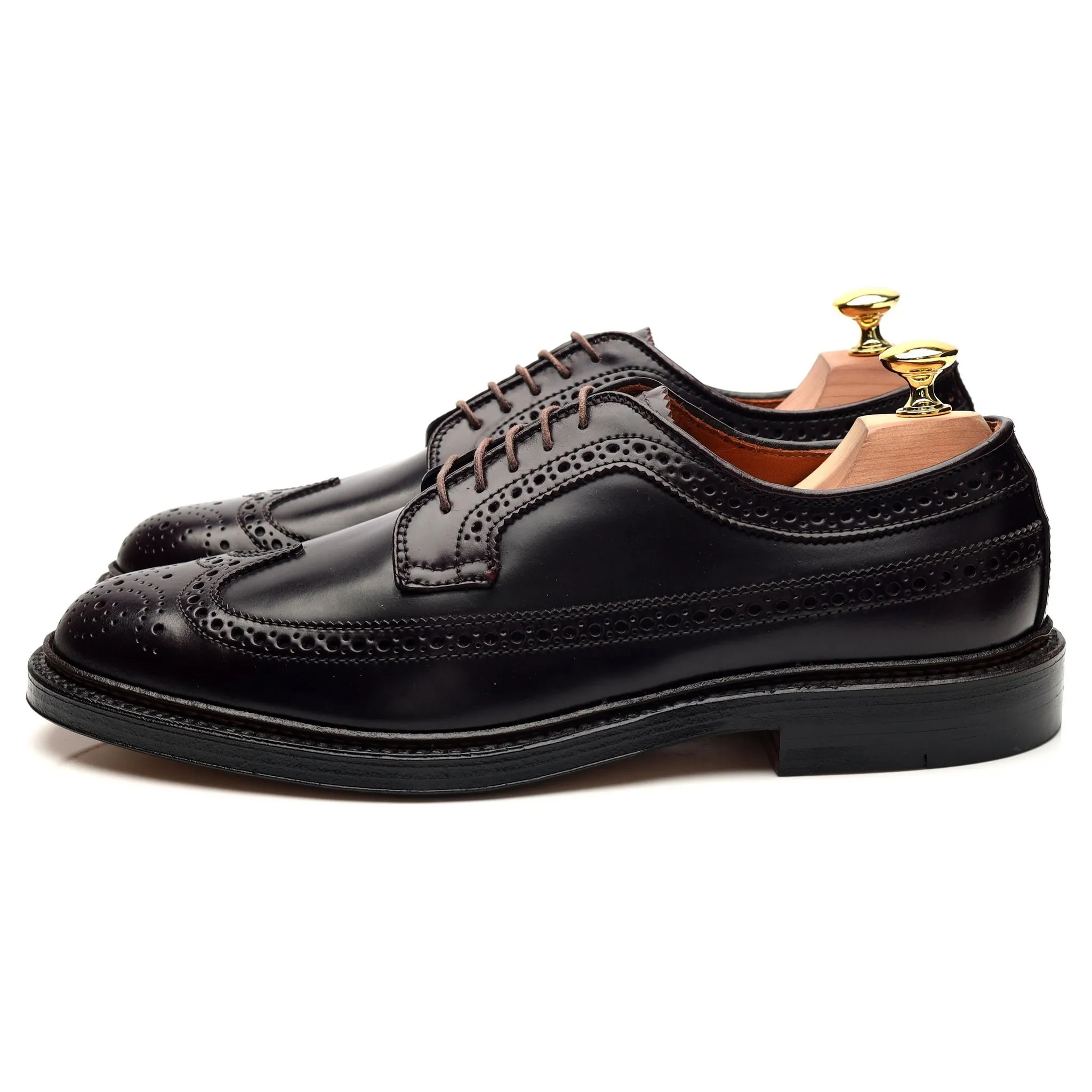 '975' Burgundy Cordovan Leather Derby Brogue UK 7.5 US 8 D
