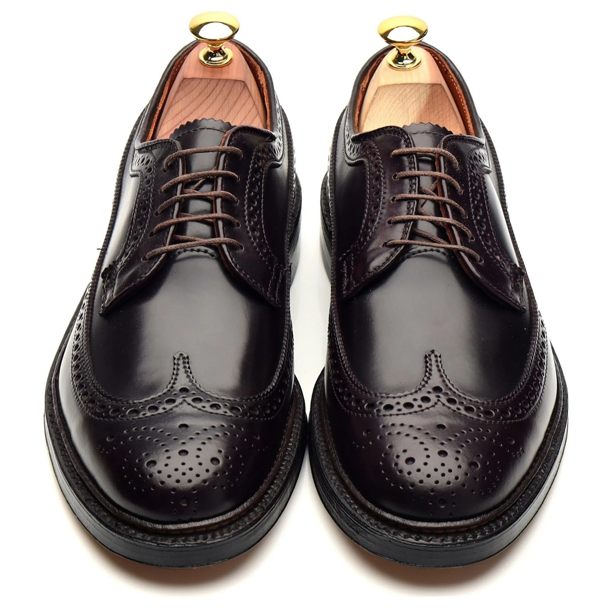 '975' Burgundy Cordovan Leather Derby Brogue UK 7.5 US 8 D