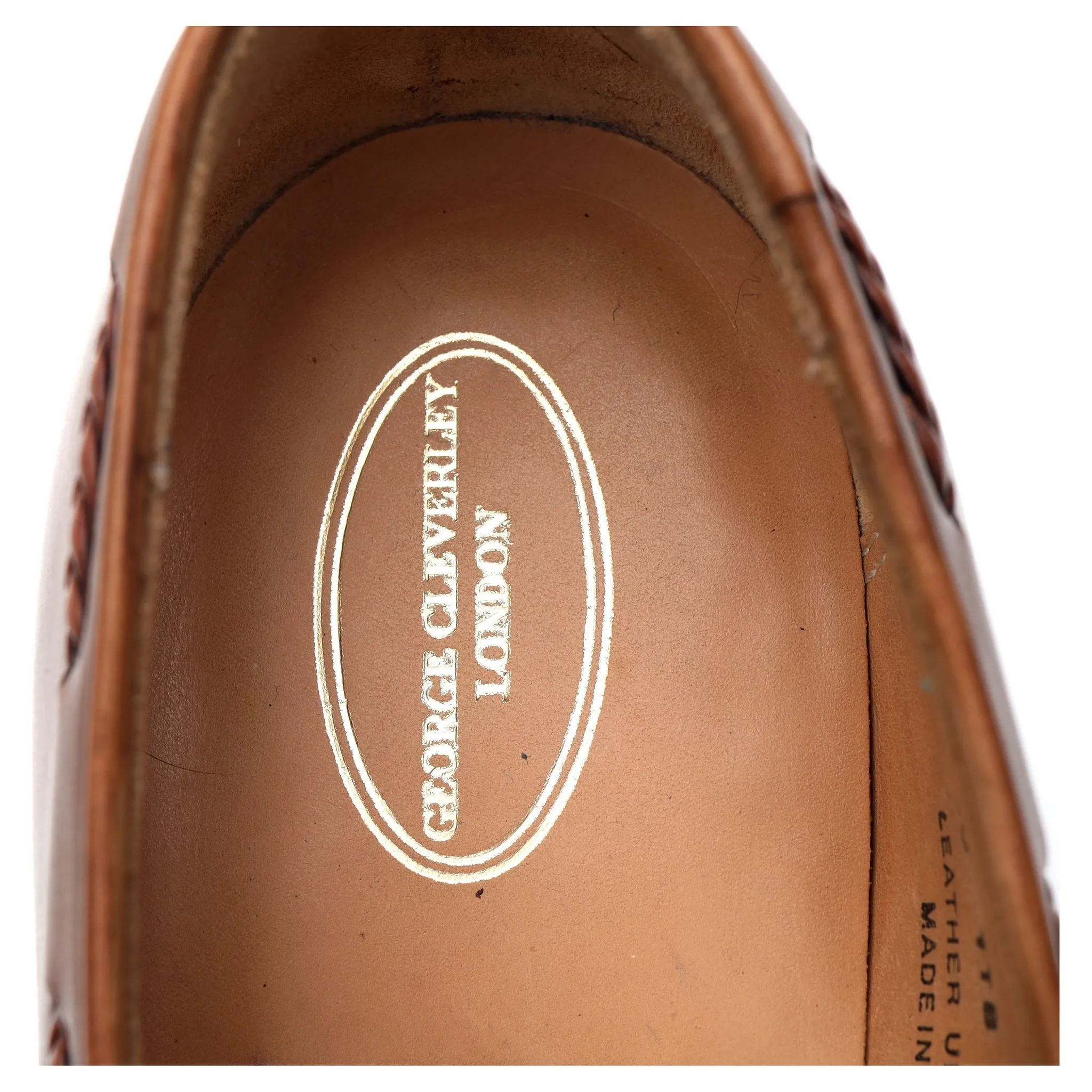 'Aidan' Brown Leather Tassel Loafers UK 7.5 EX