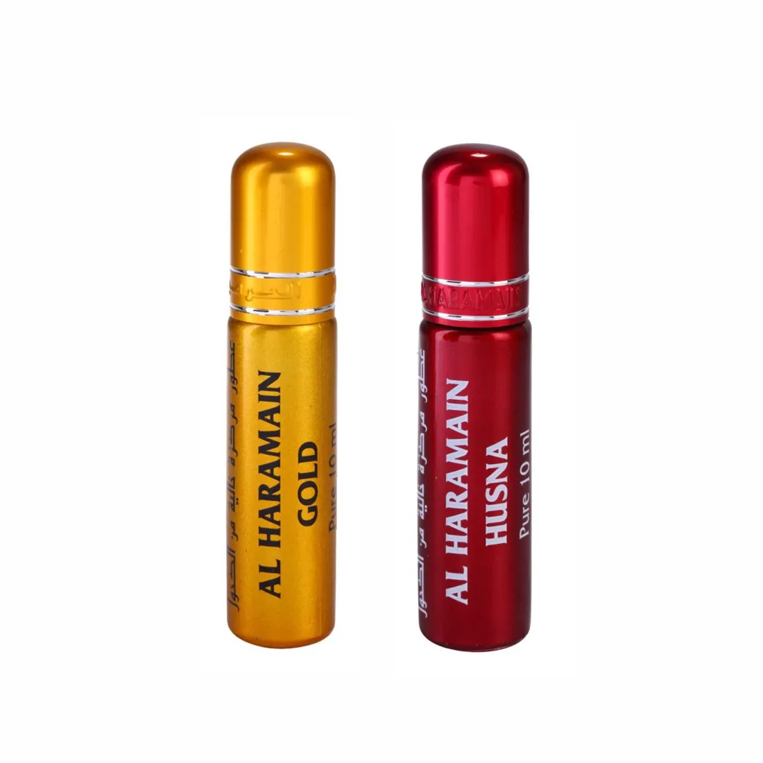 Al Haramain Gold & Husna Fragrance Pure Original Roll On Attar Combo Pack of 2 x 10 ml
