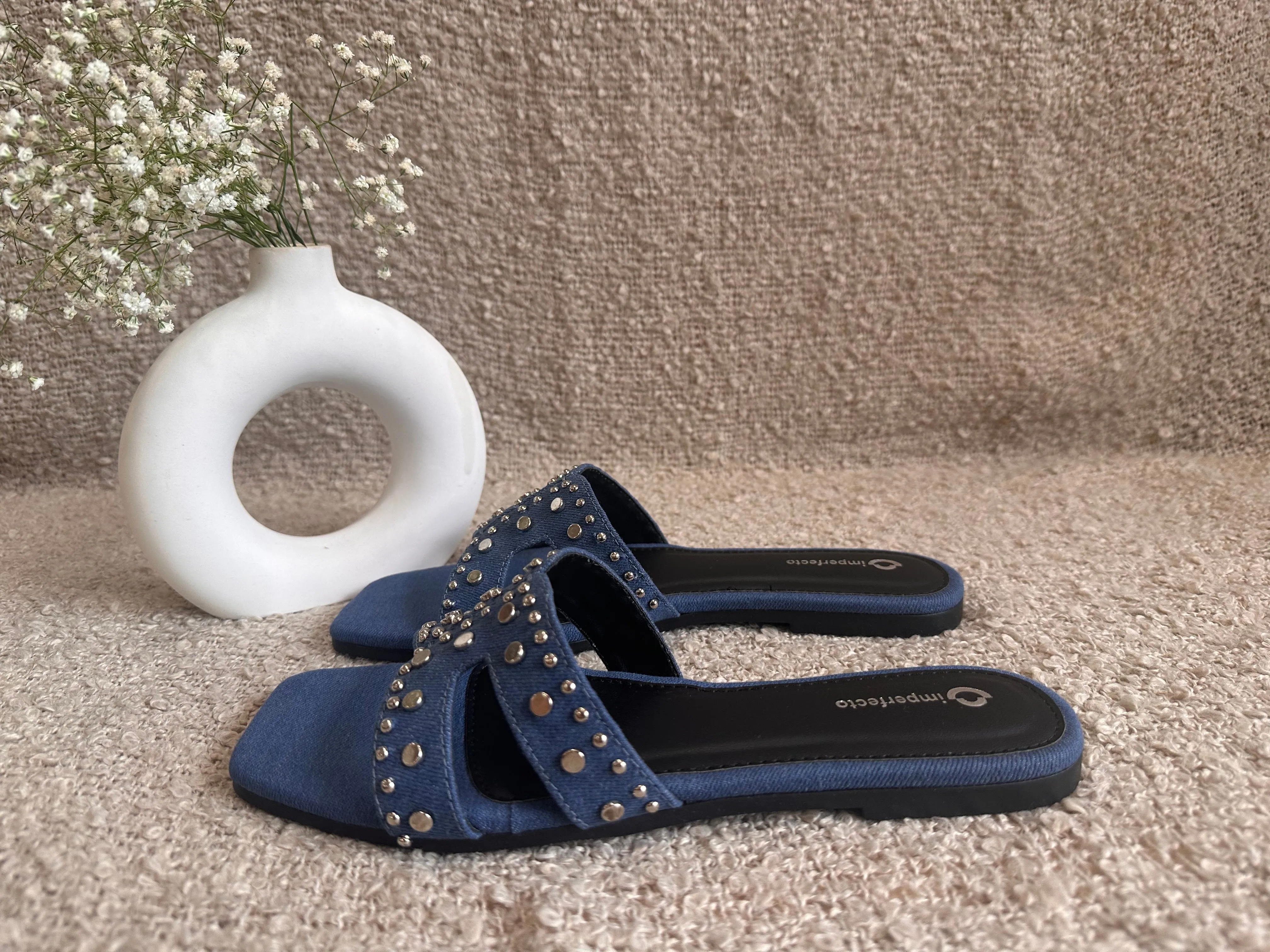 All New Denim Sliders - Blue