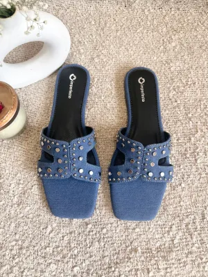 All New Denim Sliders - Blue