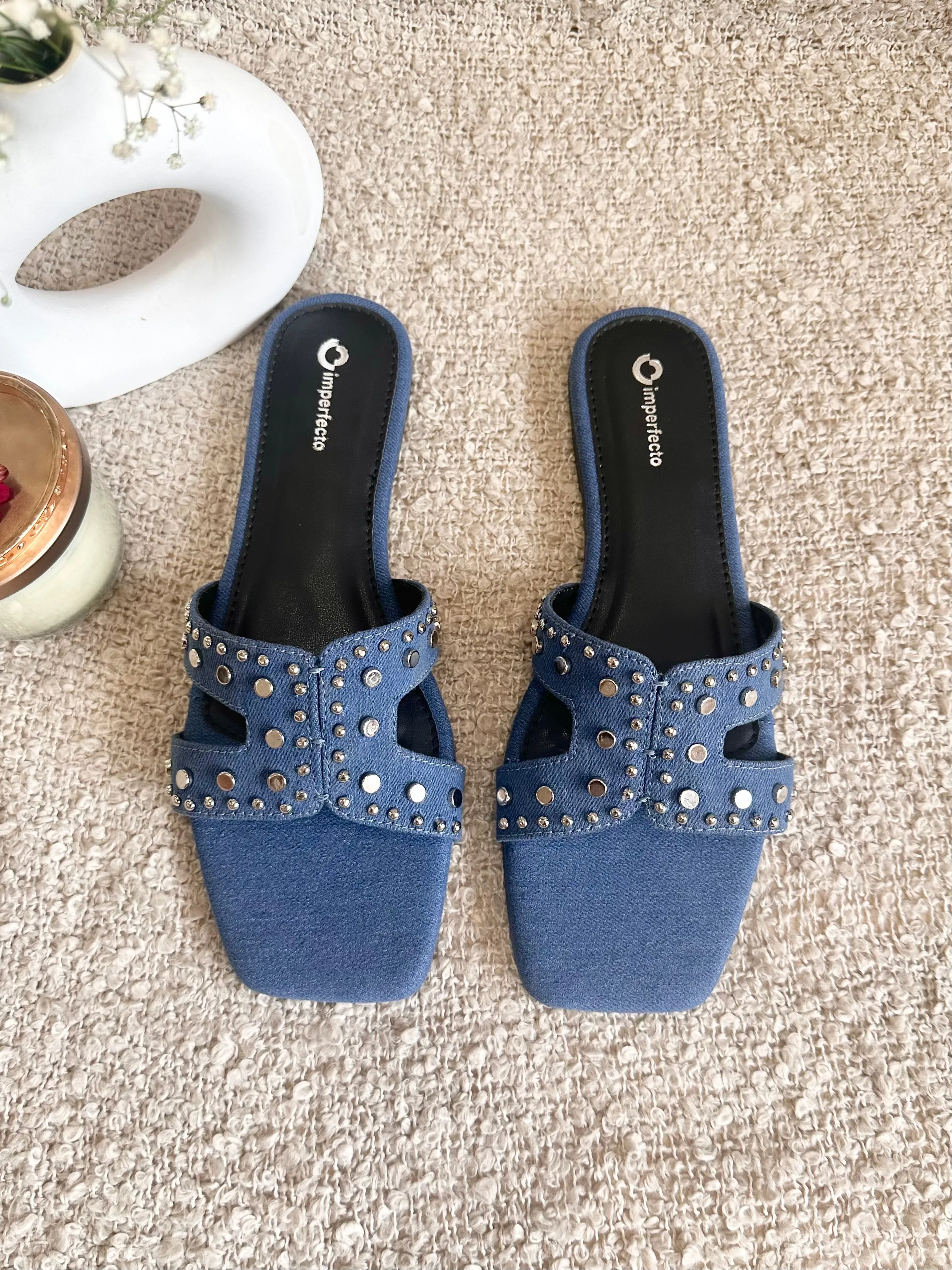 All New Denim Sliders - Blue