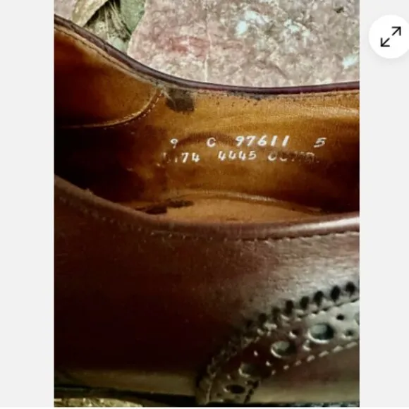 Allen Edmonds Ashland Wingtip Shoes Mens 9 Burgundy Leather USA Medallion 88827