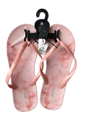 Ardene Pink Marble Flip Flops