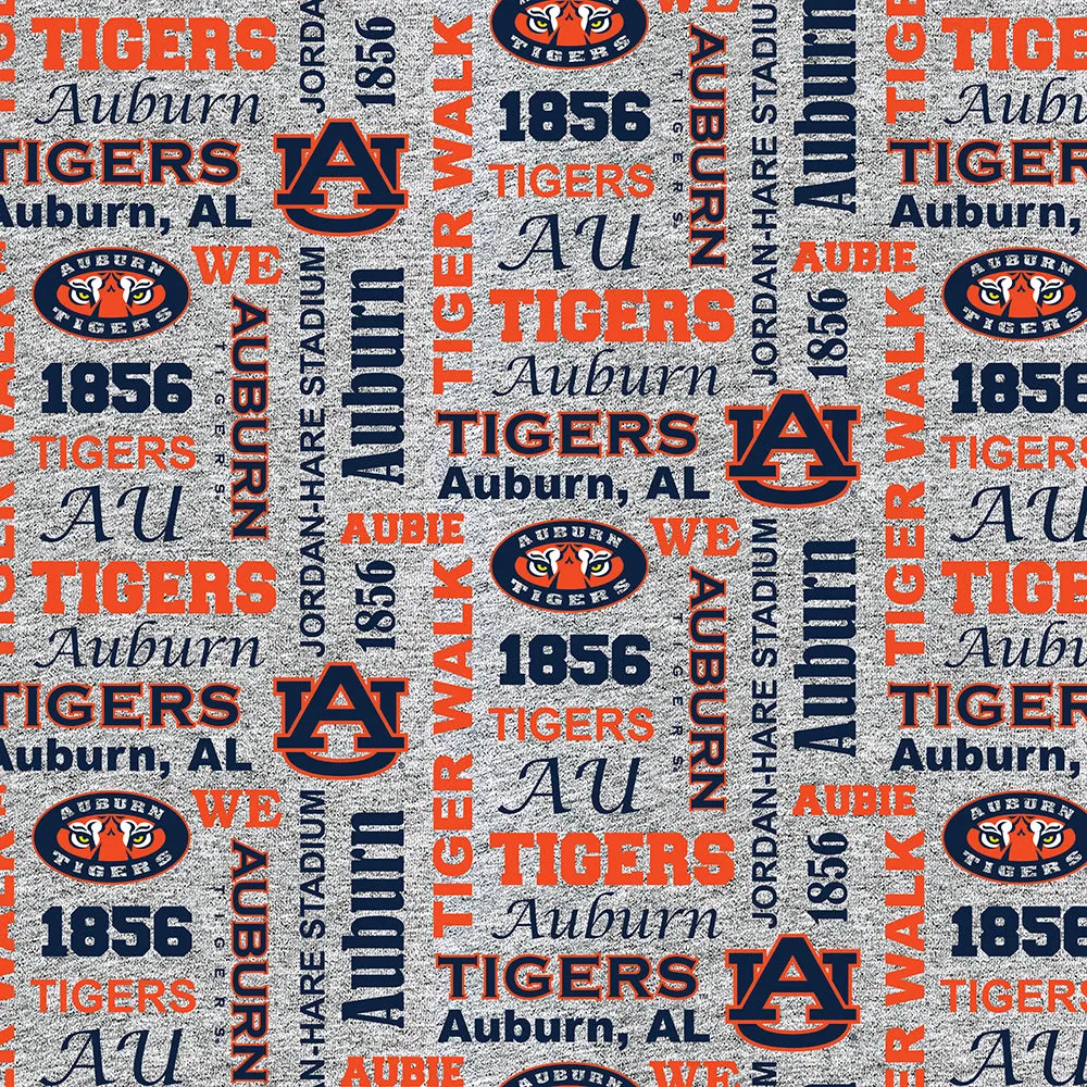 AUBURN UNIVERSITY-Heather Verbiage Fleece-100% Polyester-AU1162