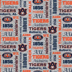 AUBURN UNIVERSITY-Heather Verbiage Fleece-100% Polyester-AU1162