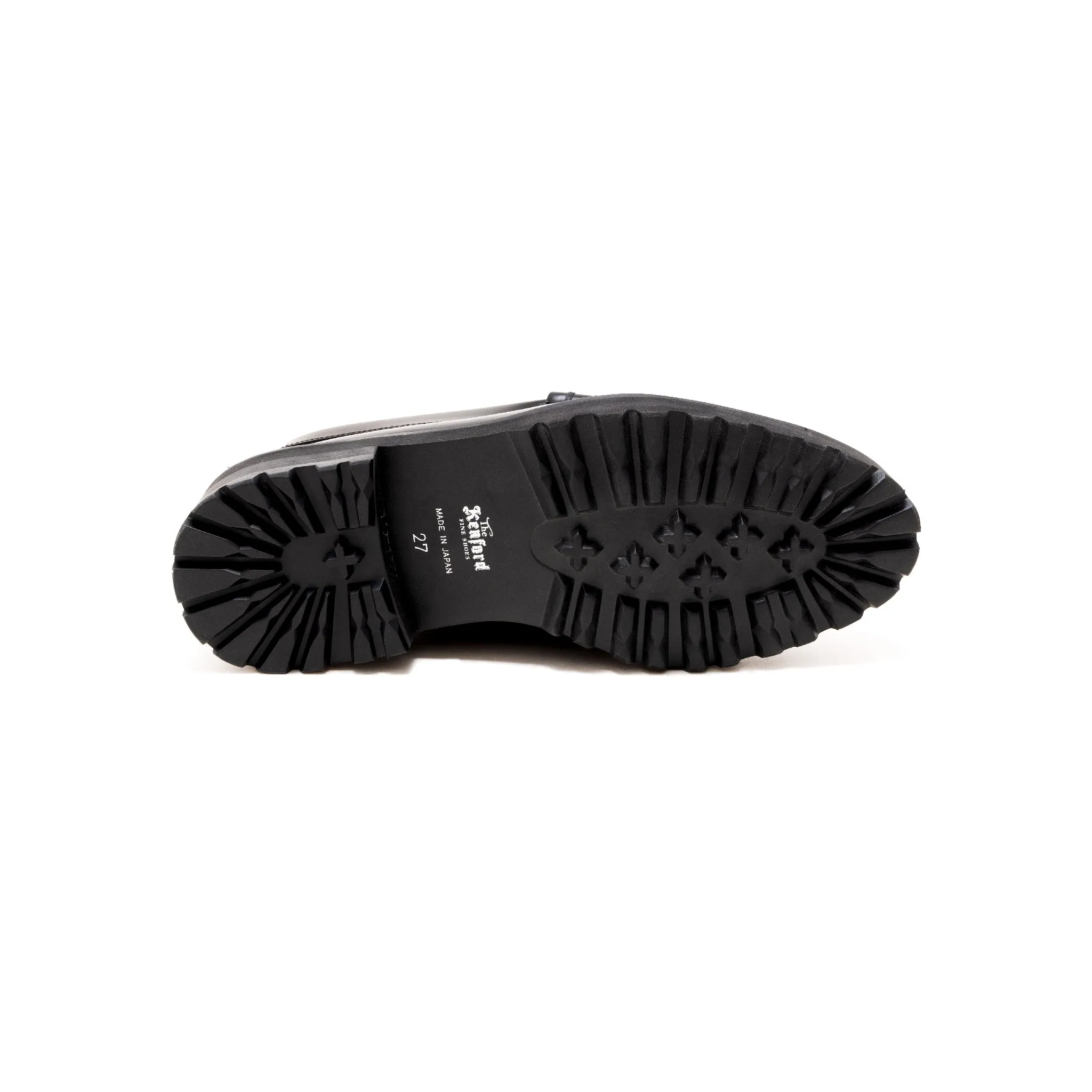 【B-Grade】MENS TANK SOLE QUILT TASSEL LOAFERS / BLACK
