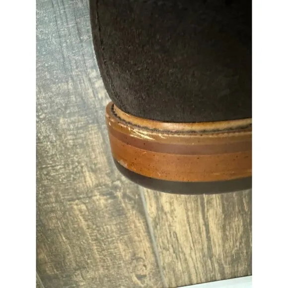 Banana Republic Ortholite Size 10M Brown Suede Longwings‎ Wing Tip Dress Shoes