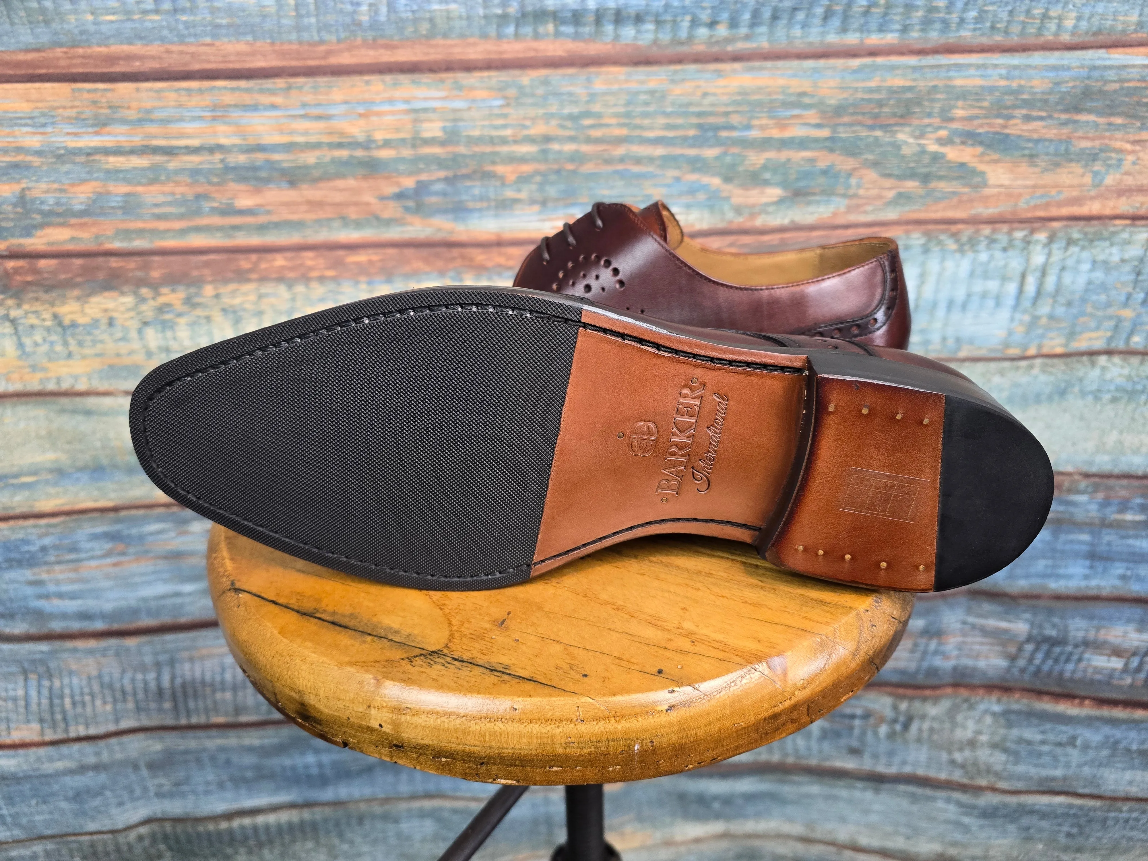 Barker George - Brown Hand Patina Wing Tip Brogue