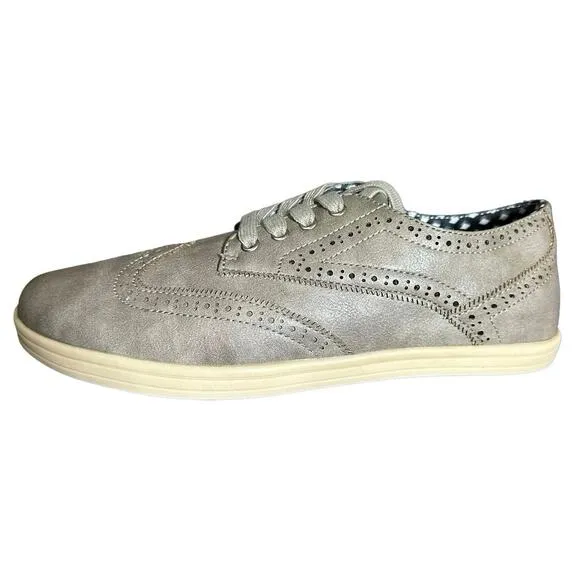 Ben Sherman Nicholas wingtip Oxford lt gray PU size 8