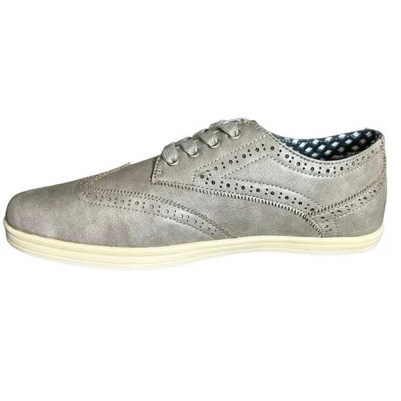Ben Sherman Nicholas wingtip Oxford lt gray PU size 8