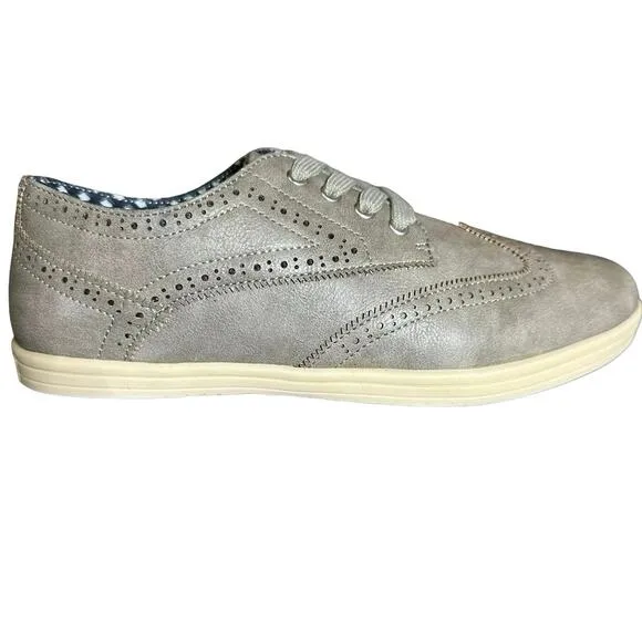 Ben Sherman Nicholas wingtip Oxford lt gray PU size 8