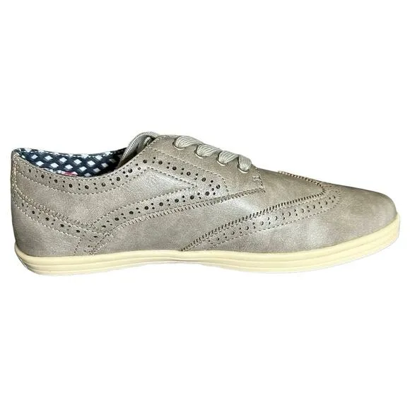 Ben Sherman Nicholas wingtip Oxford lt gray PU size 8