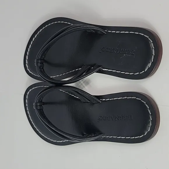 Bernardo Miami Black Leather Slide Women's Sandals