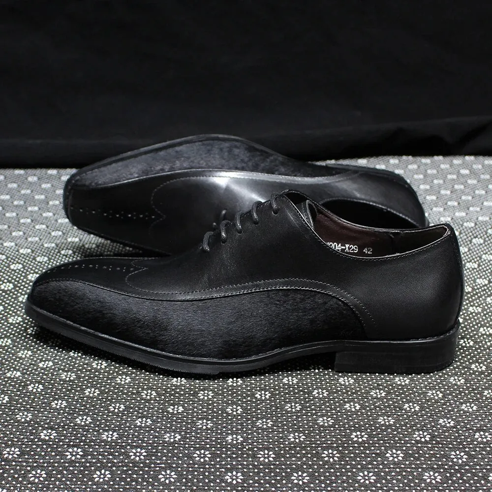 Black Leather Oxford Shoes