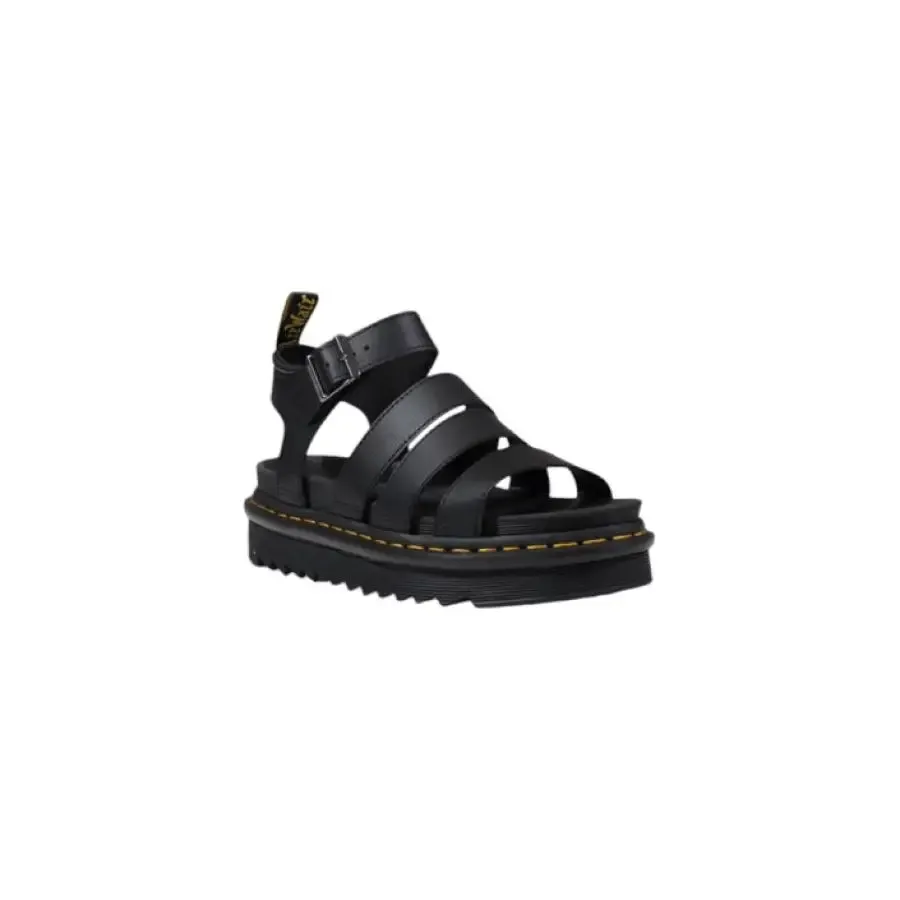 Black Leather Platform Sandal