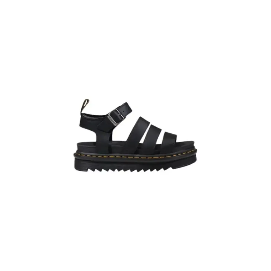 Black Leather Platform Sandal