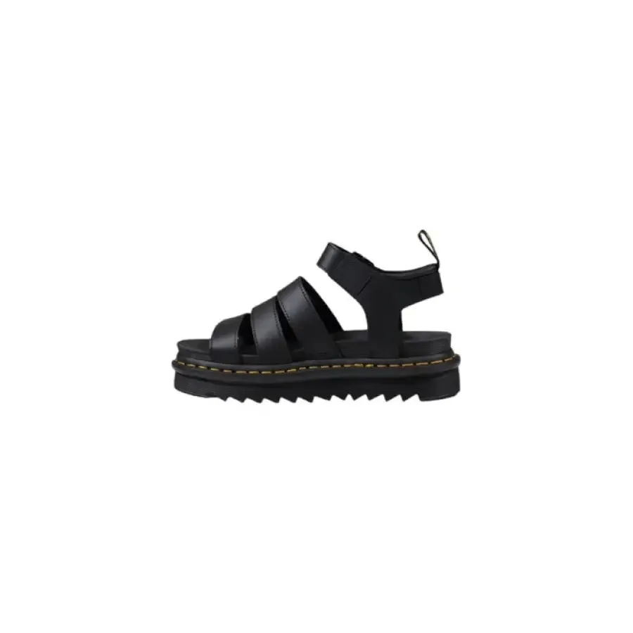 Black Leather Platform Sandal