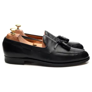 Black Leather Tassel Loafer UK 10 E