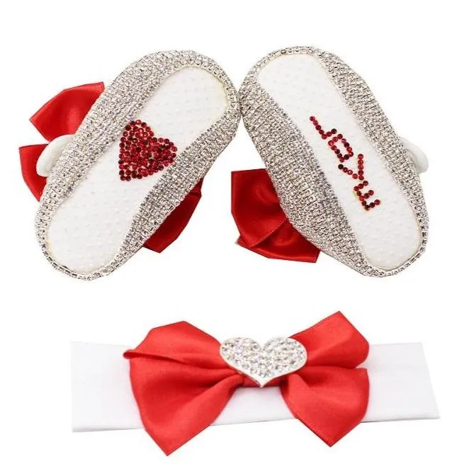 Bling Baby Shoes with Heart Charm