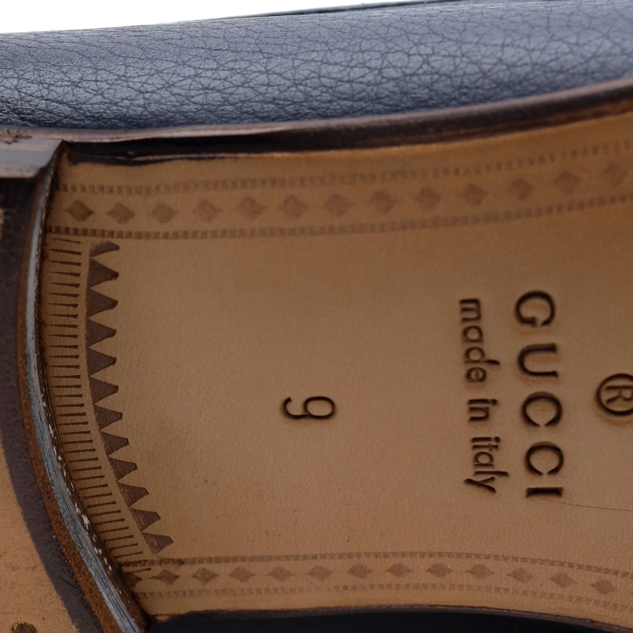 Blue Grain Leather Horsebit Loafers UK 9