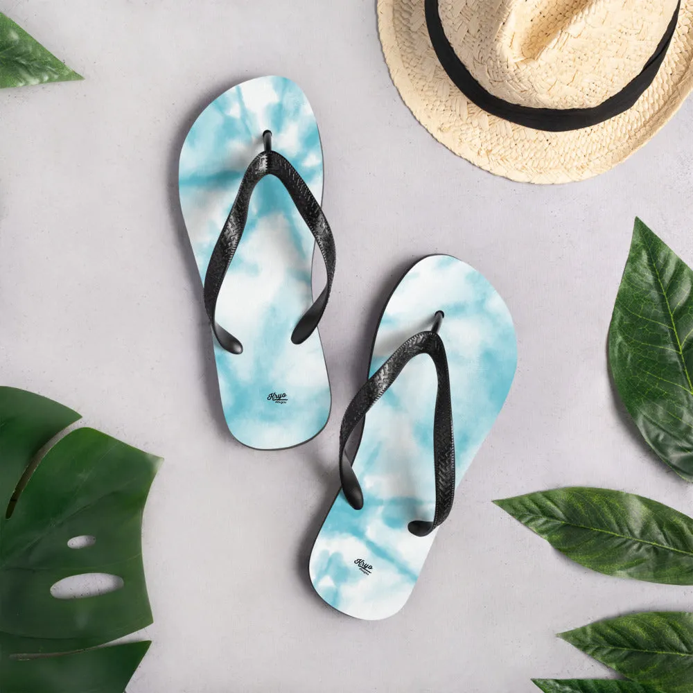 Blue Slash Flip-Flops
