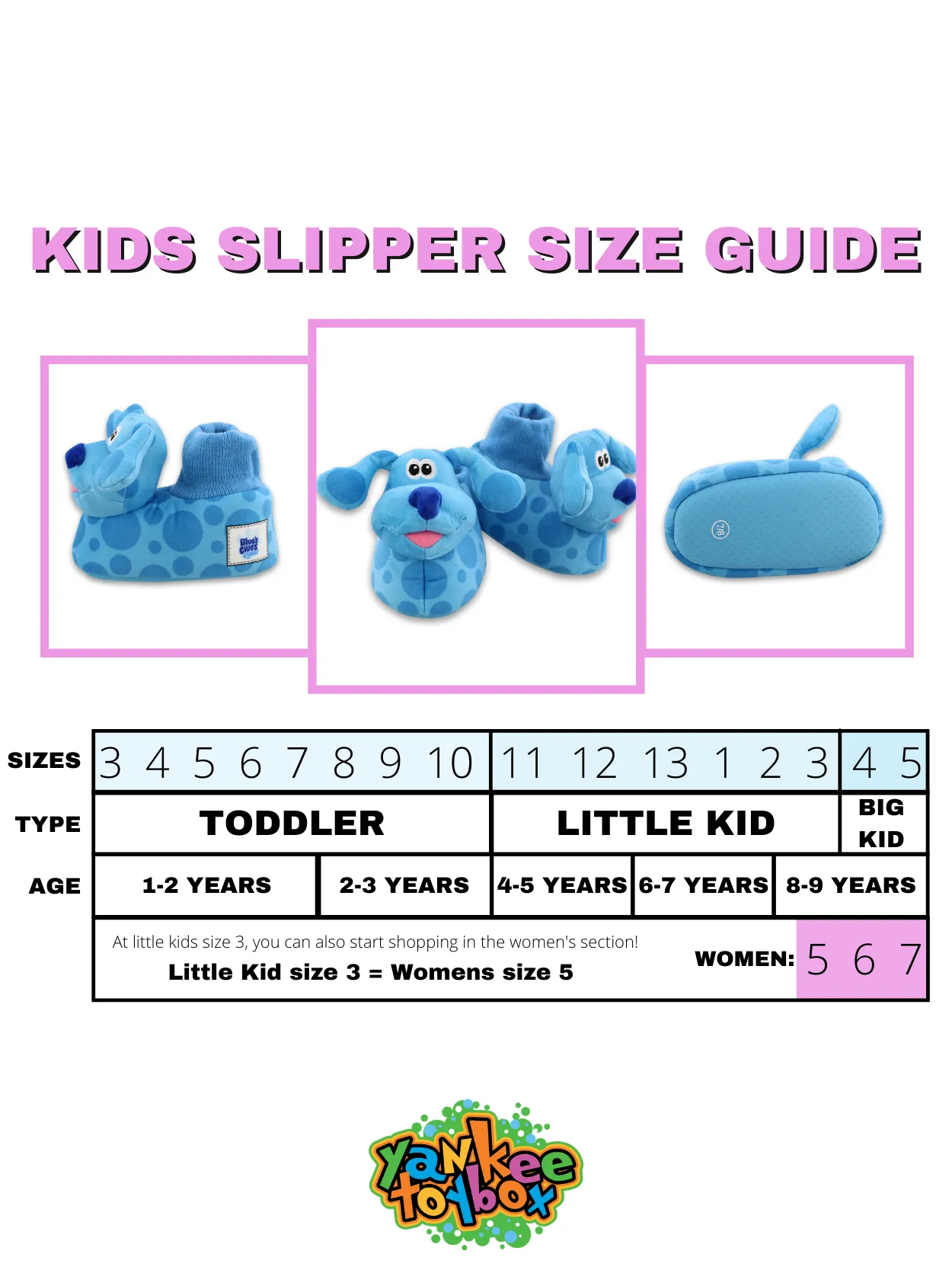 Blue's Clues & You Plush 3D Sock Top Slippers