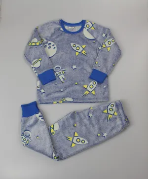 Boys Fleece Pyjama Set - Glow Space  (PK6) (7-12yrs) F62463