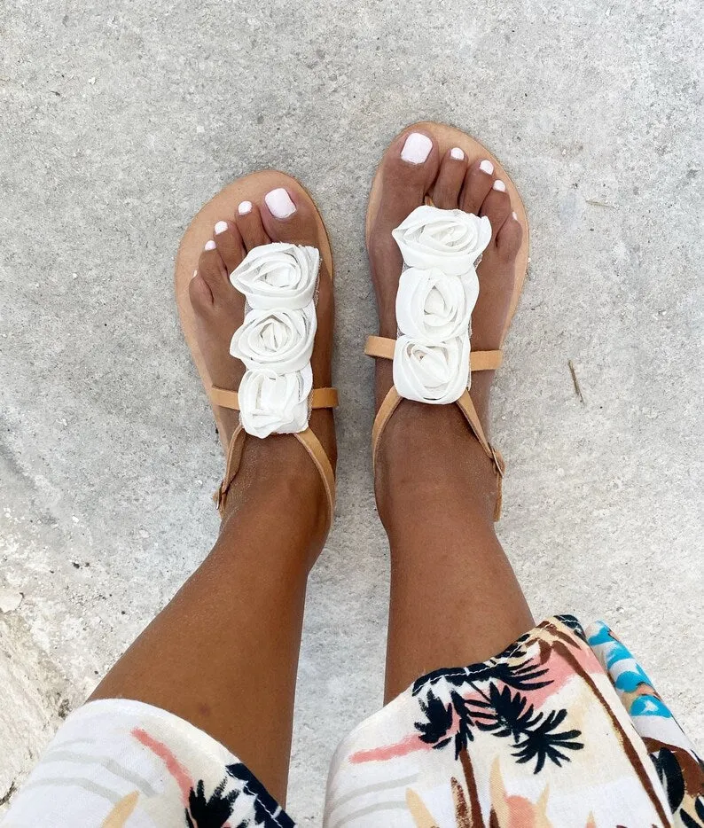 Bridal flower sandals