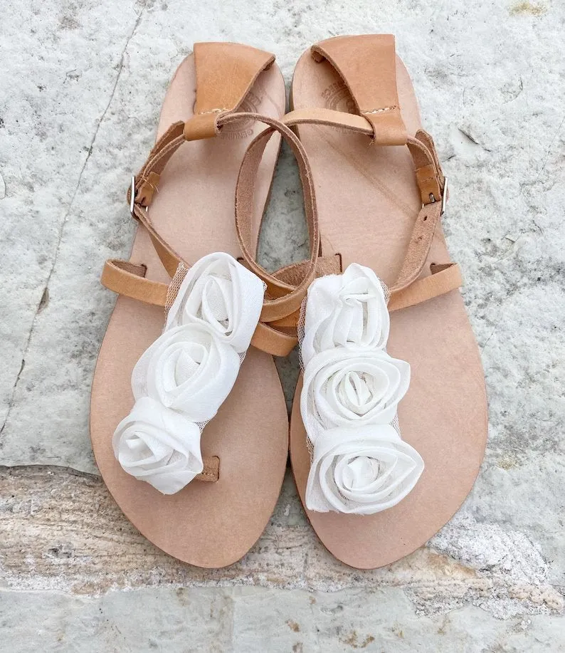Bridal flower sandals