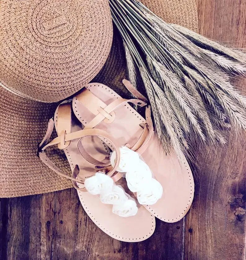 Bridal flower sandals