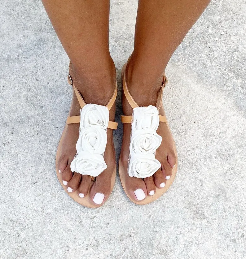 Bridal flower sandals