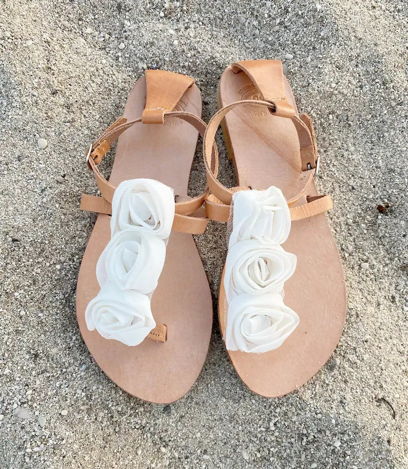 Bridal flower sandals