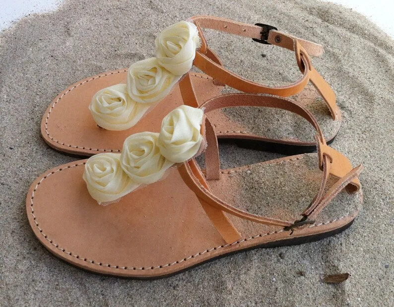 Bridal flower sandals