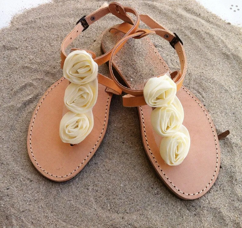 Bridal flower sandals