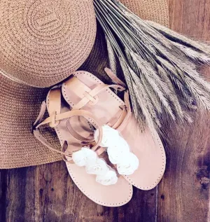 Bridal flower sandals