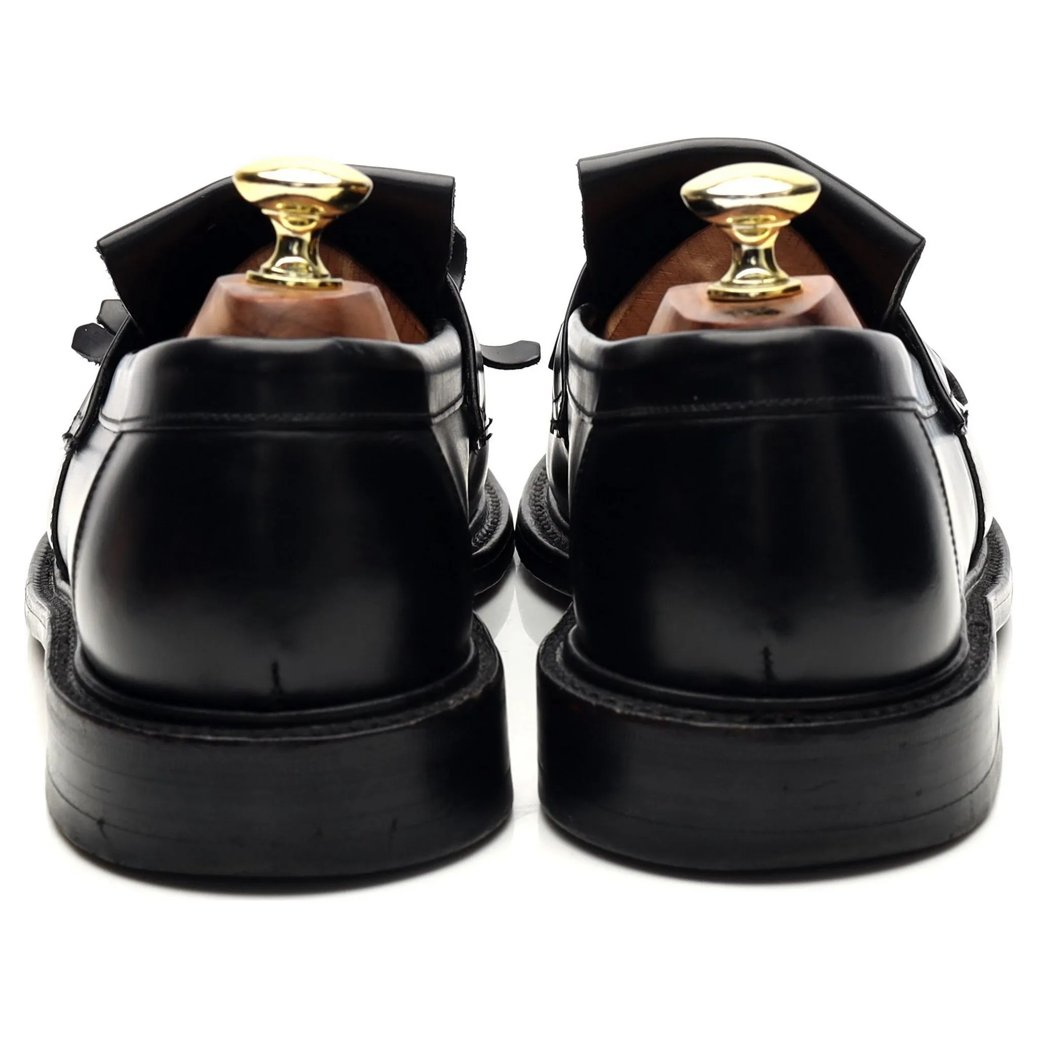 'Brighton' Black Tassel Loafers UK 7 E