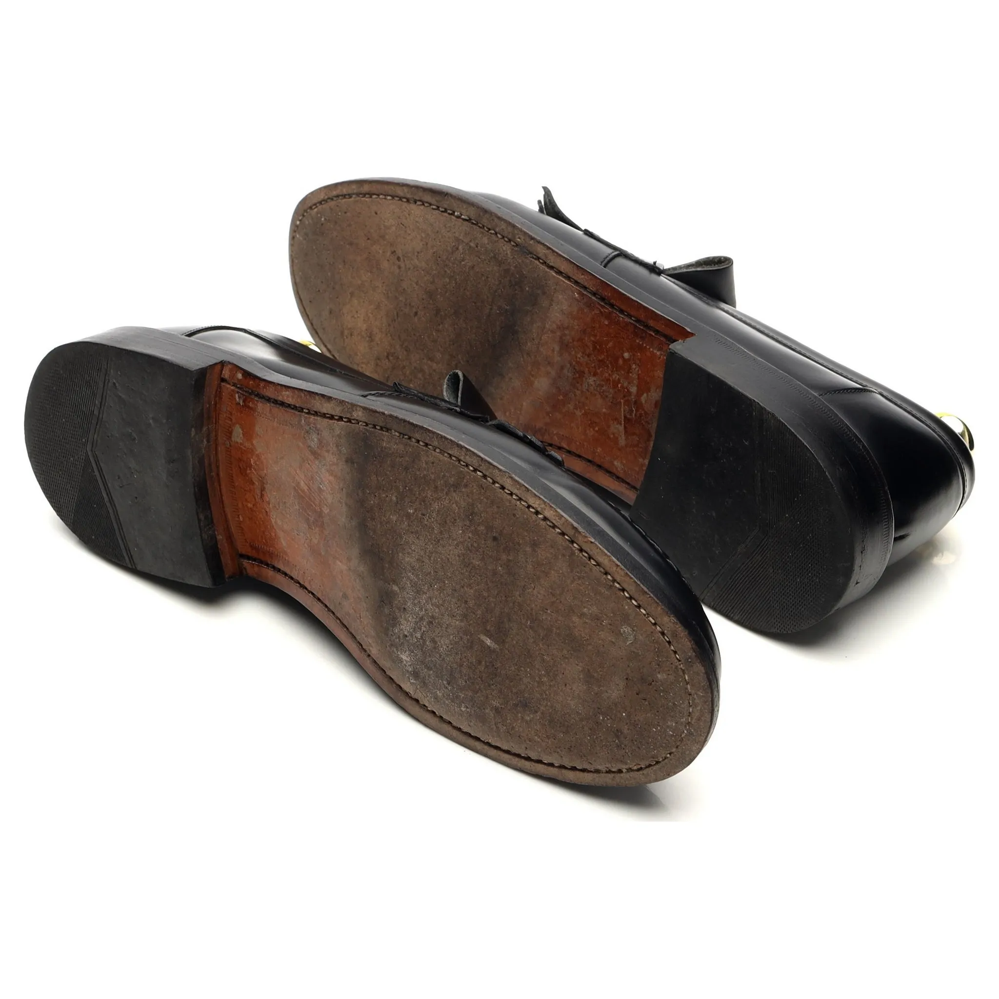 'Brighton' Black Tassel Loafers UK 7 E