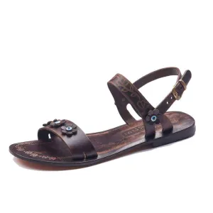 Brown Ankle Straps Sandals For Womens
