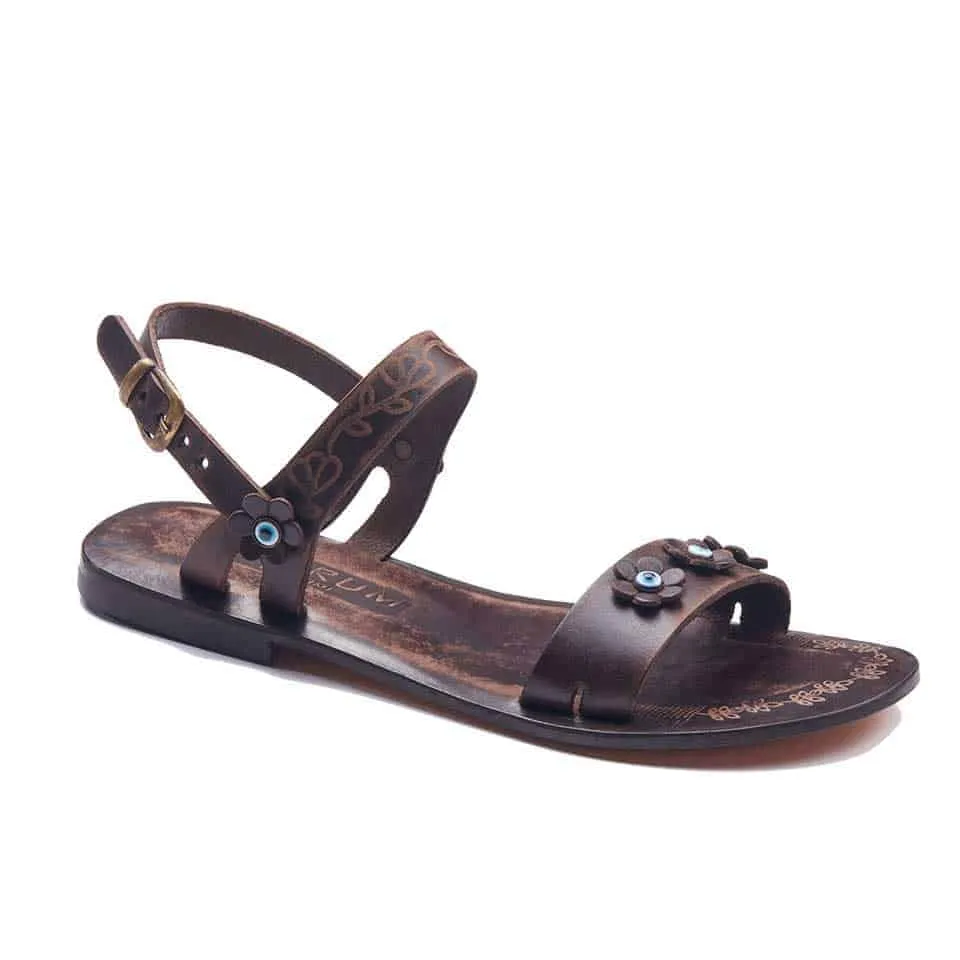 Brown Ankle Straps Sandals For Womens