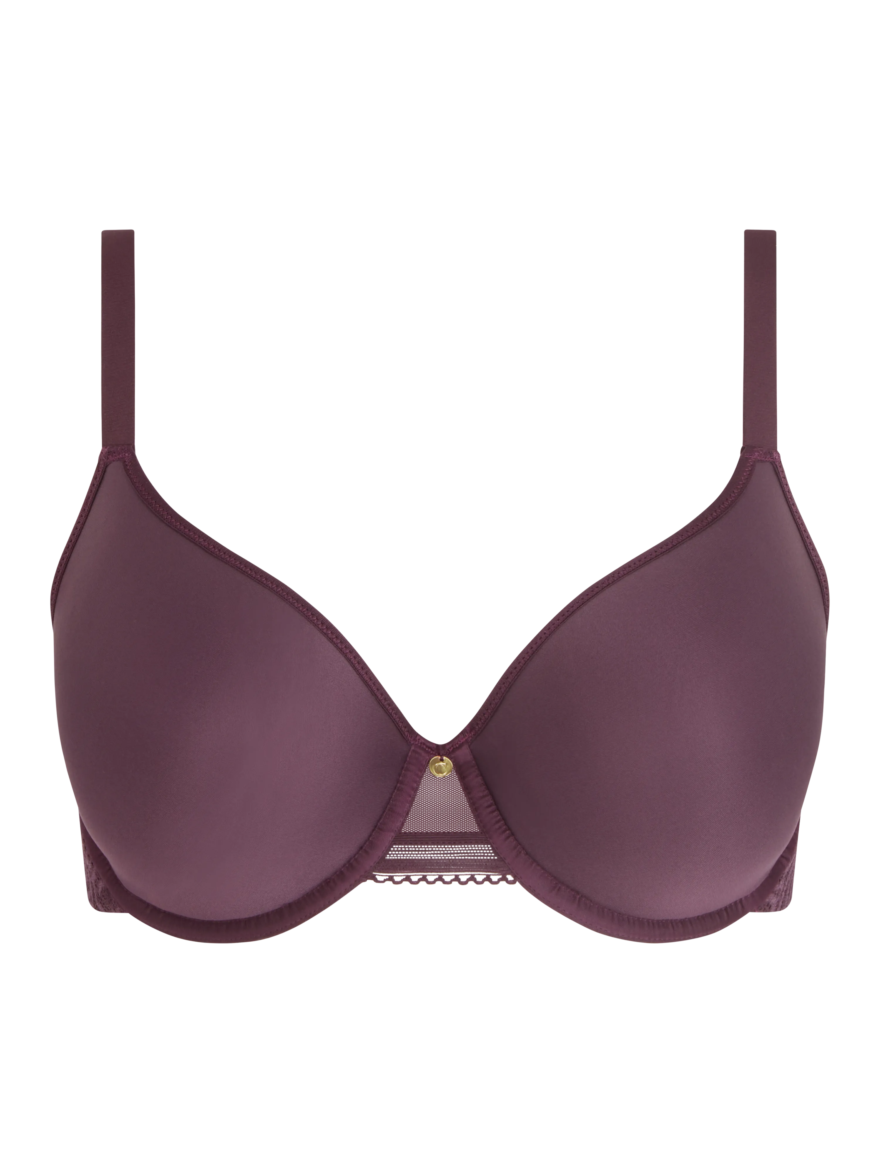 C Jolie Memory Form T-Shirt Bra In Aubergine - Chantelle