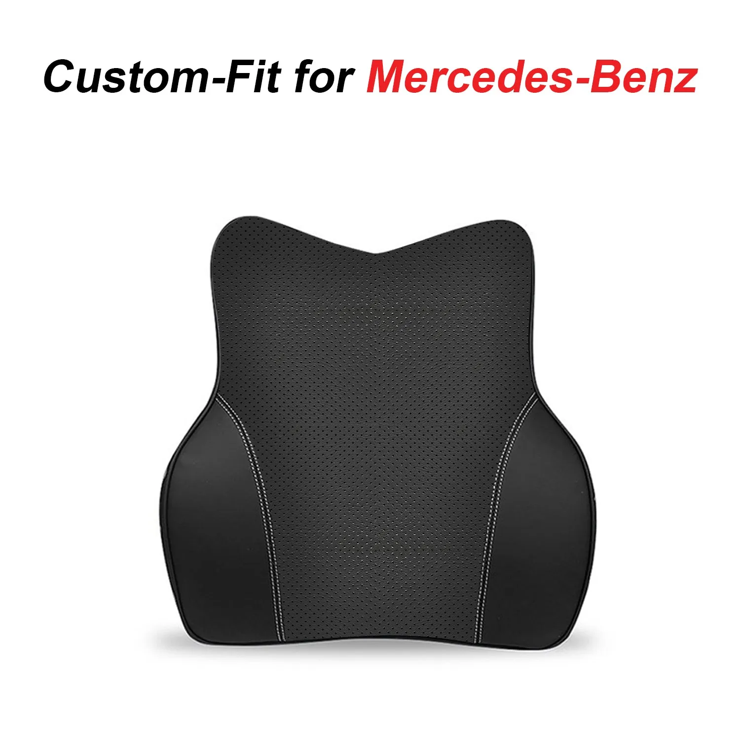 Car Headrest Neck Pillow and Lumbar Support Back Cushion Kit, Custom Fit For Your Cars, Memory Foam Erognomic, Car Accessories MB13992