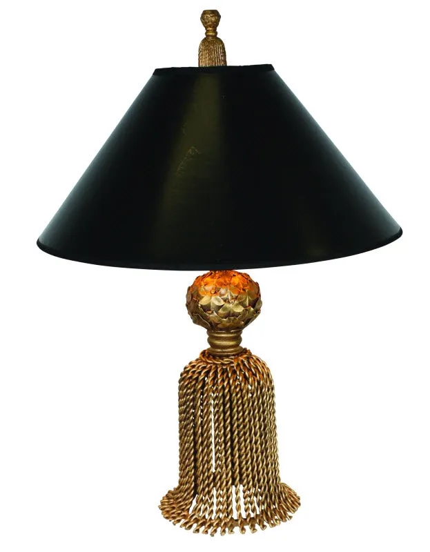 Carleton's Small Tassel Lamp - Gold