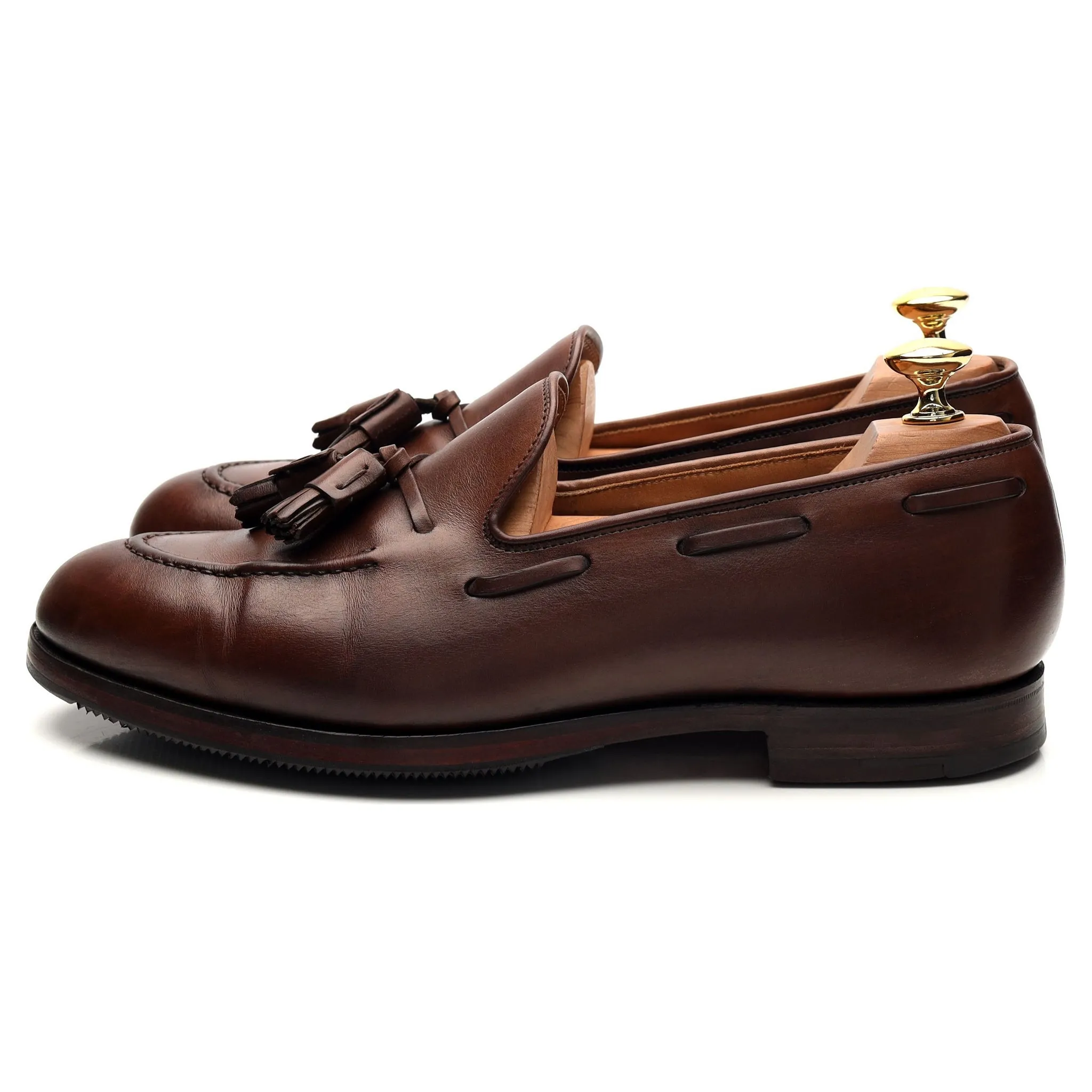 'Cavendish 2' Brown Leather Tassel Loafer UK 6.5 E